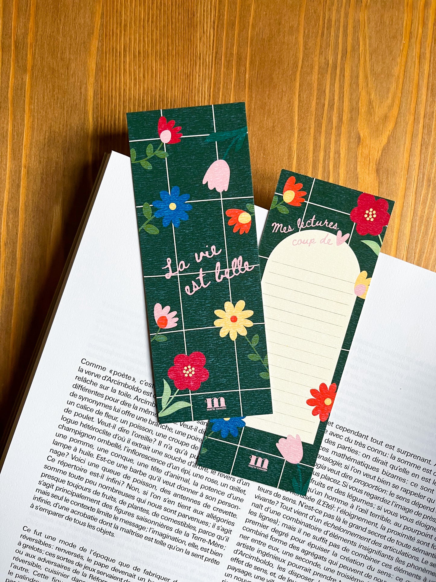 Marque-pages "La vie est belle"