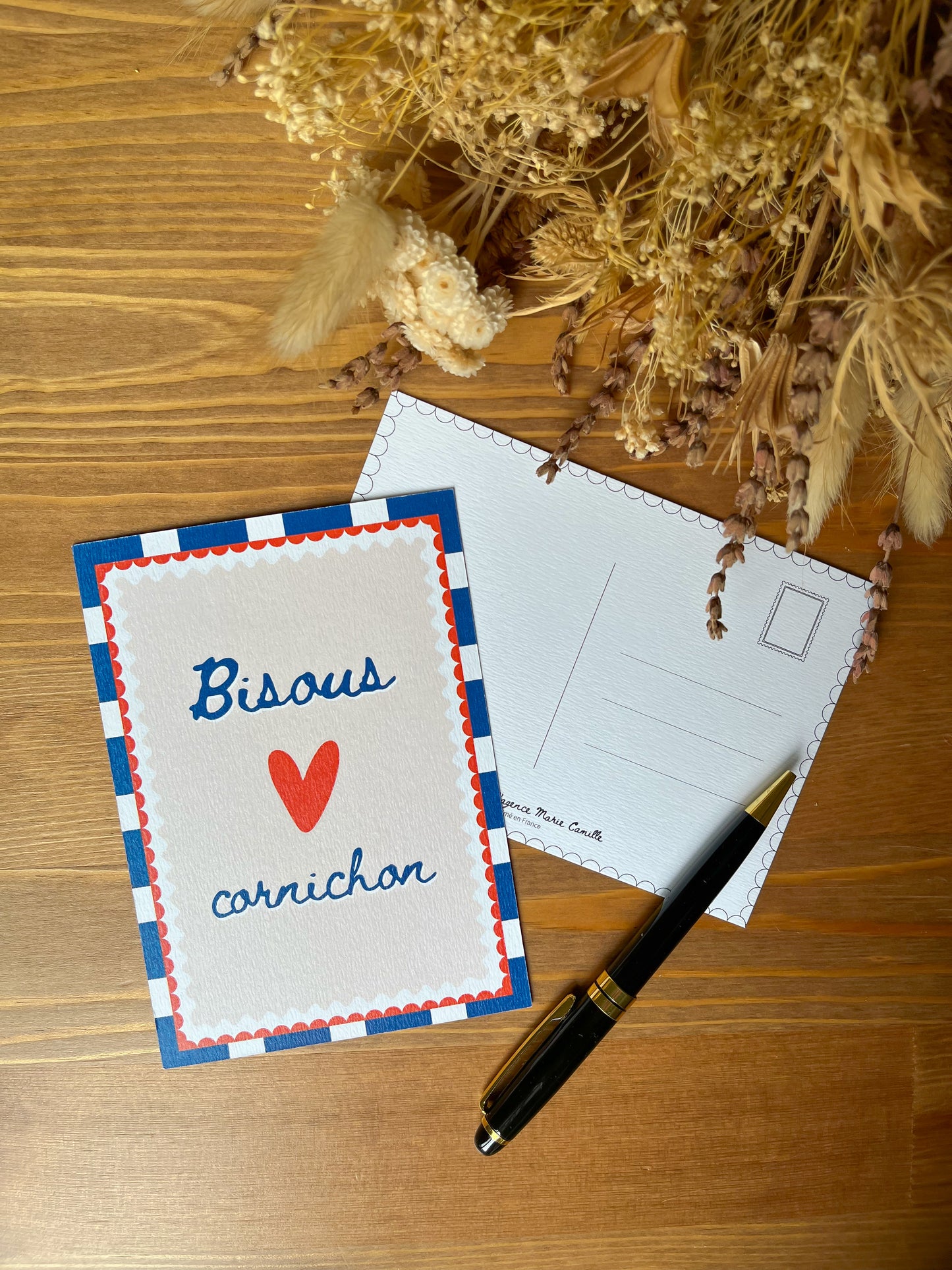 Carte postale "Bisous cornichon"