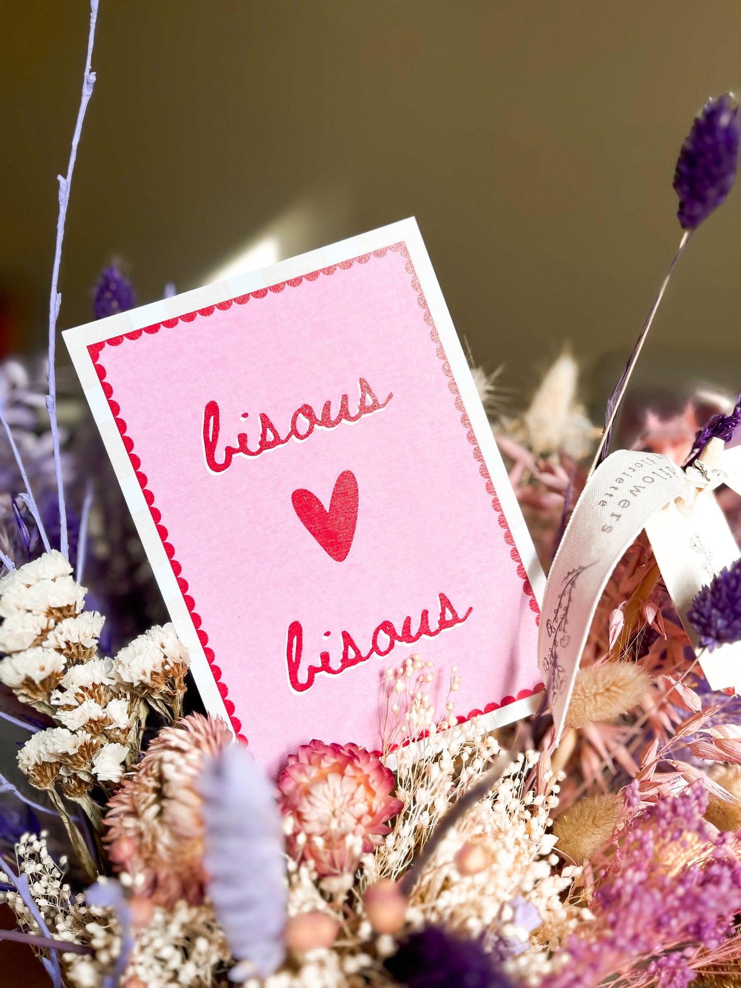 Carte postale "Bisous bisous"