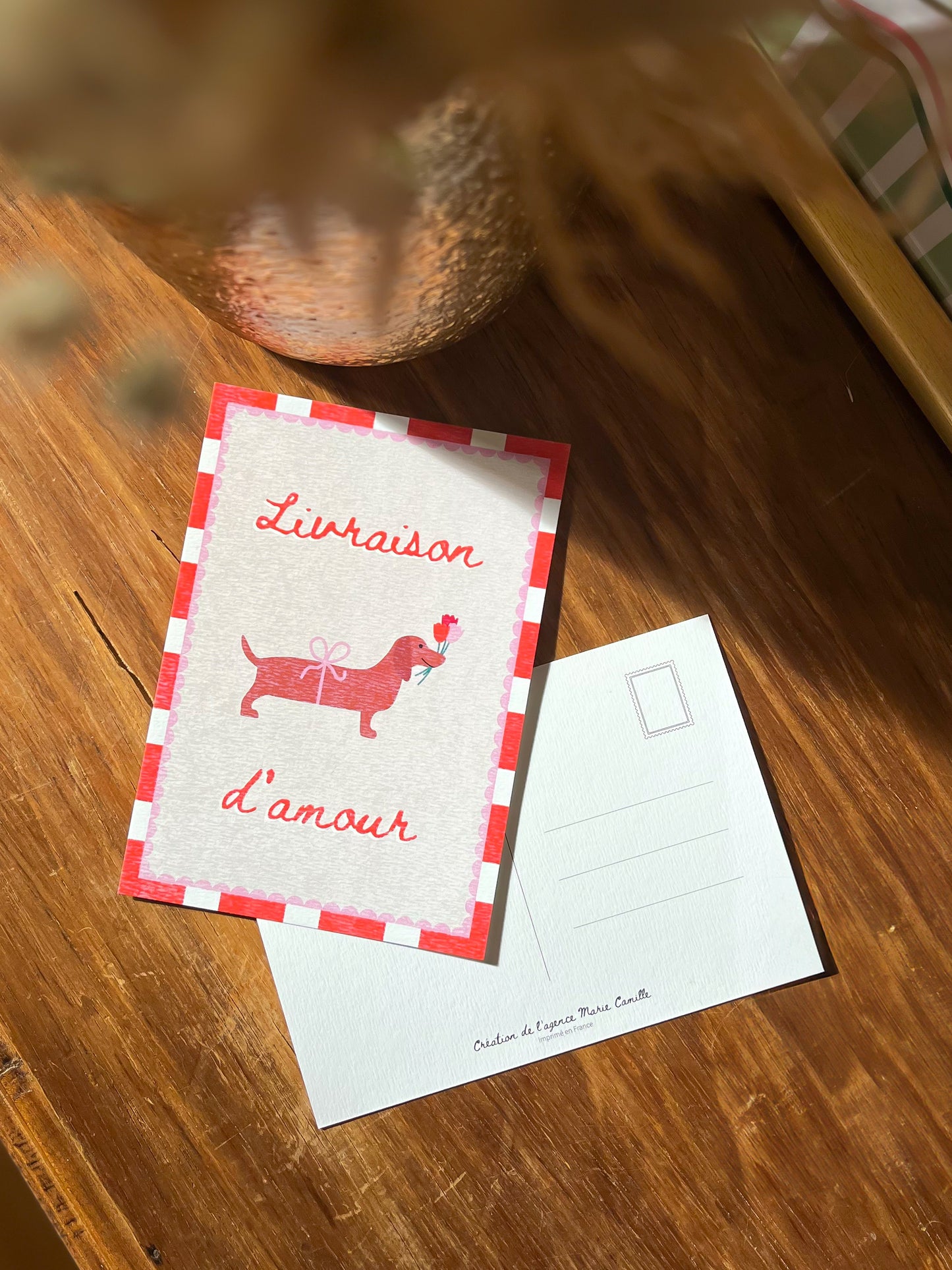 Carte postale "Livraison d'amour"