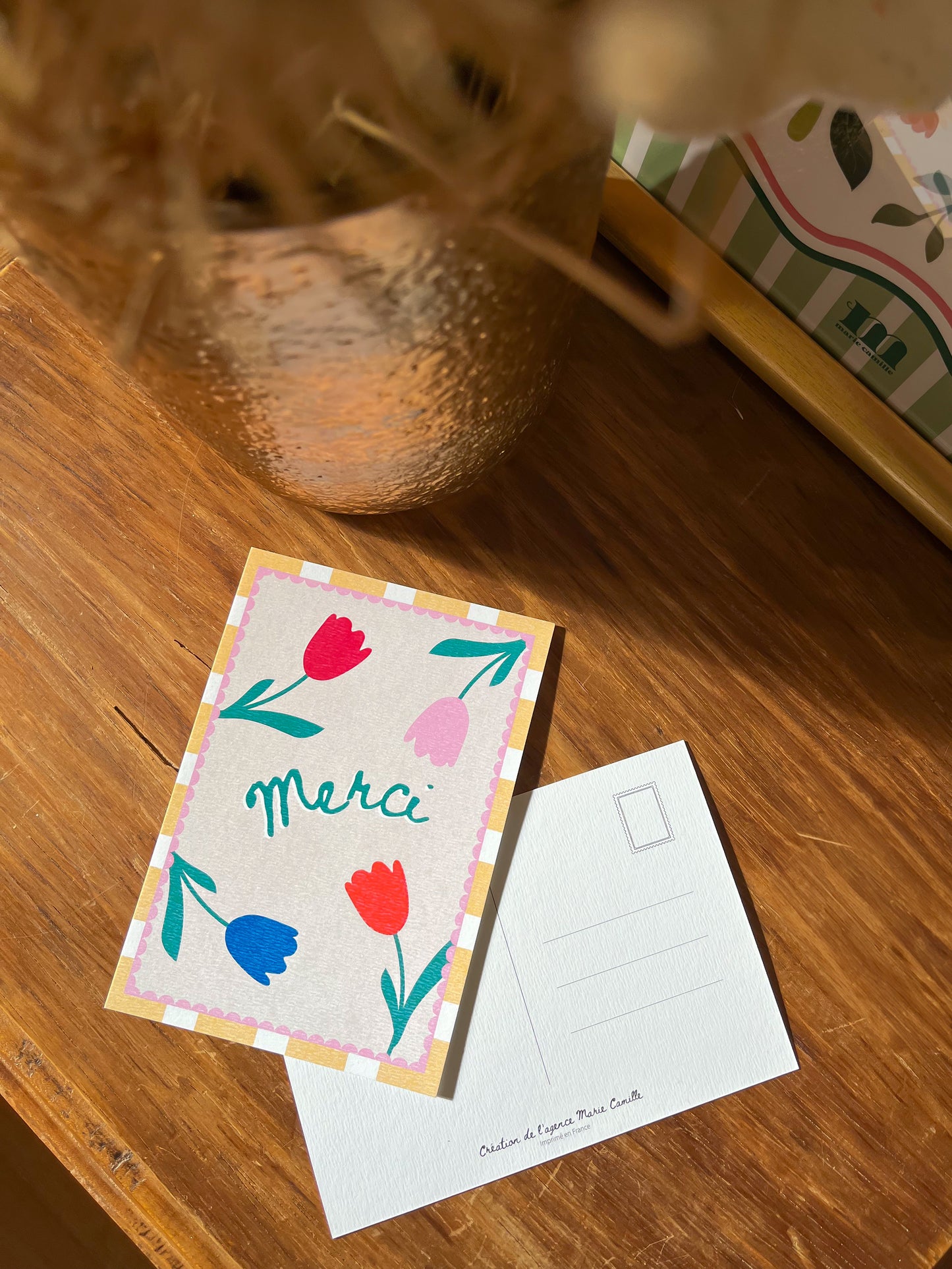 Carte postale "Merci"