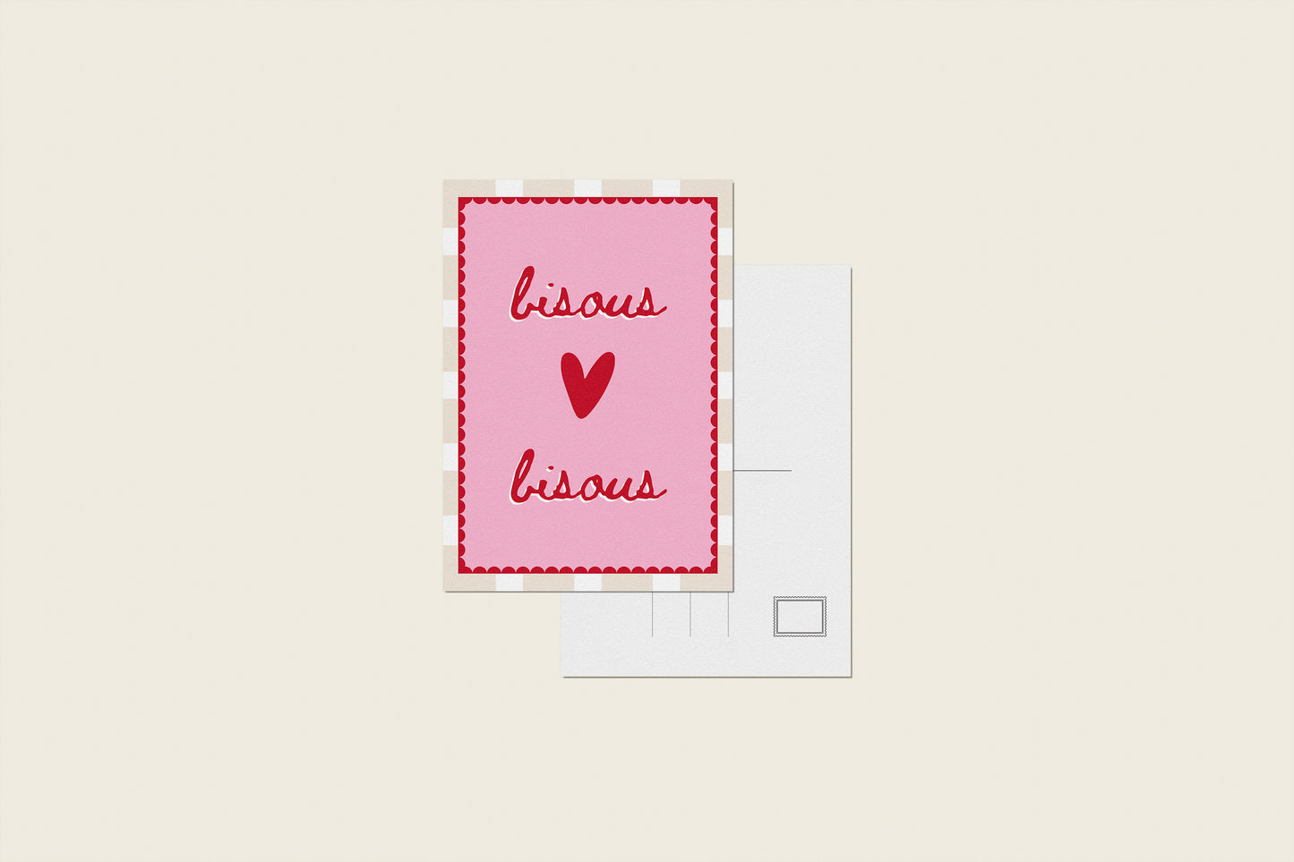 Carte postale "Bisous bisous"
