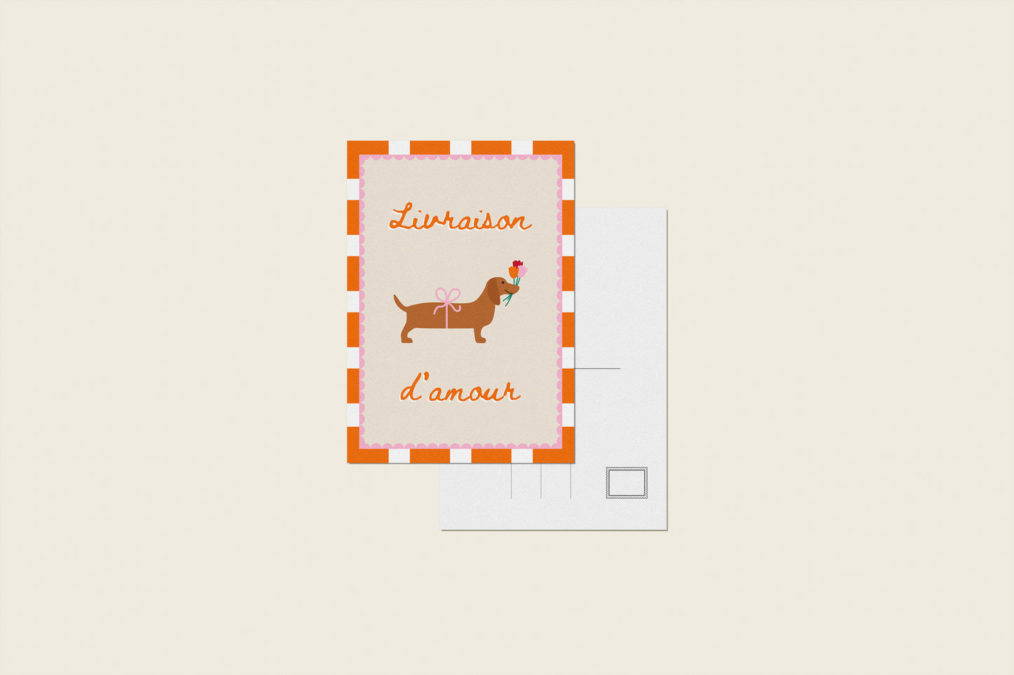 Carte postale "Livraison d'amour"