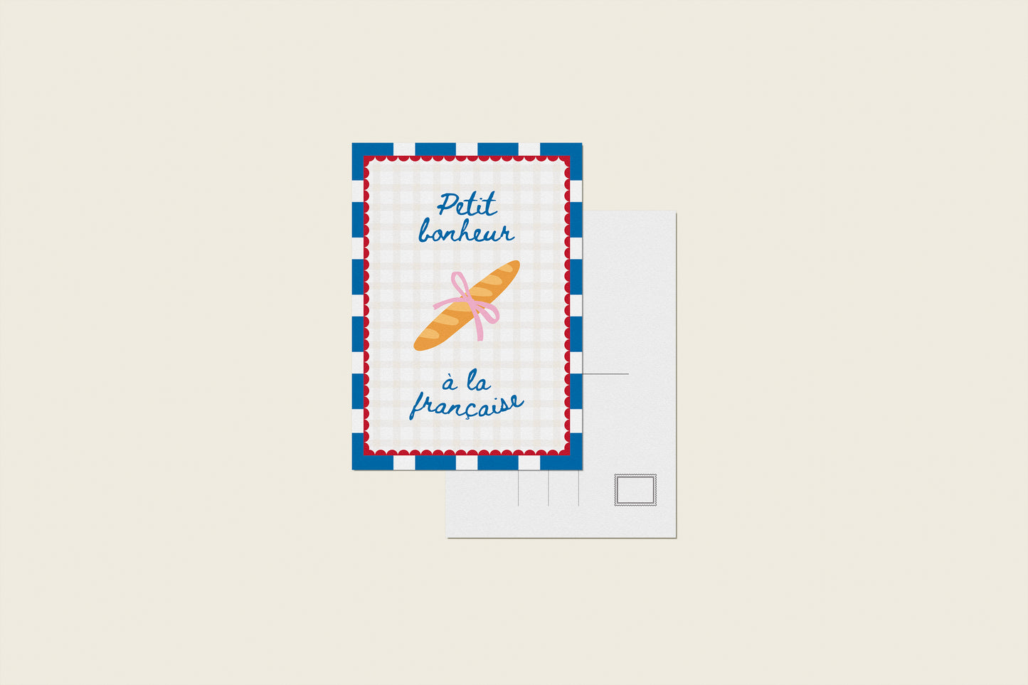 Carte postale "Petit bonheur à la française"