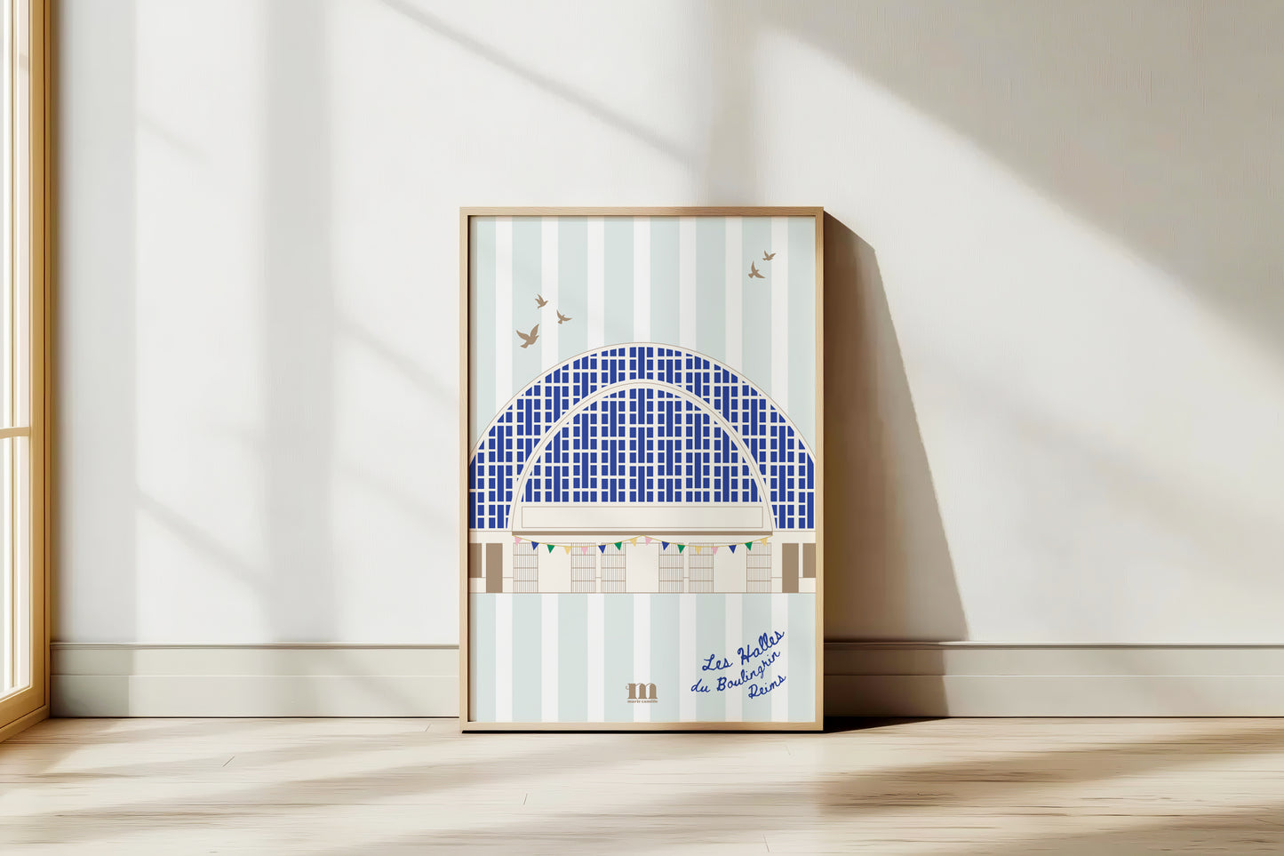 Affiche "Les Halles du Boulingrin, bleu"