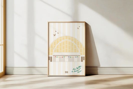 Affiche "Les Halles du Boulingrin, jaune"