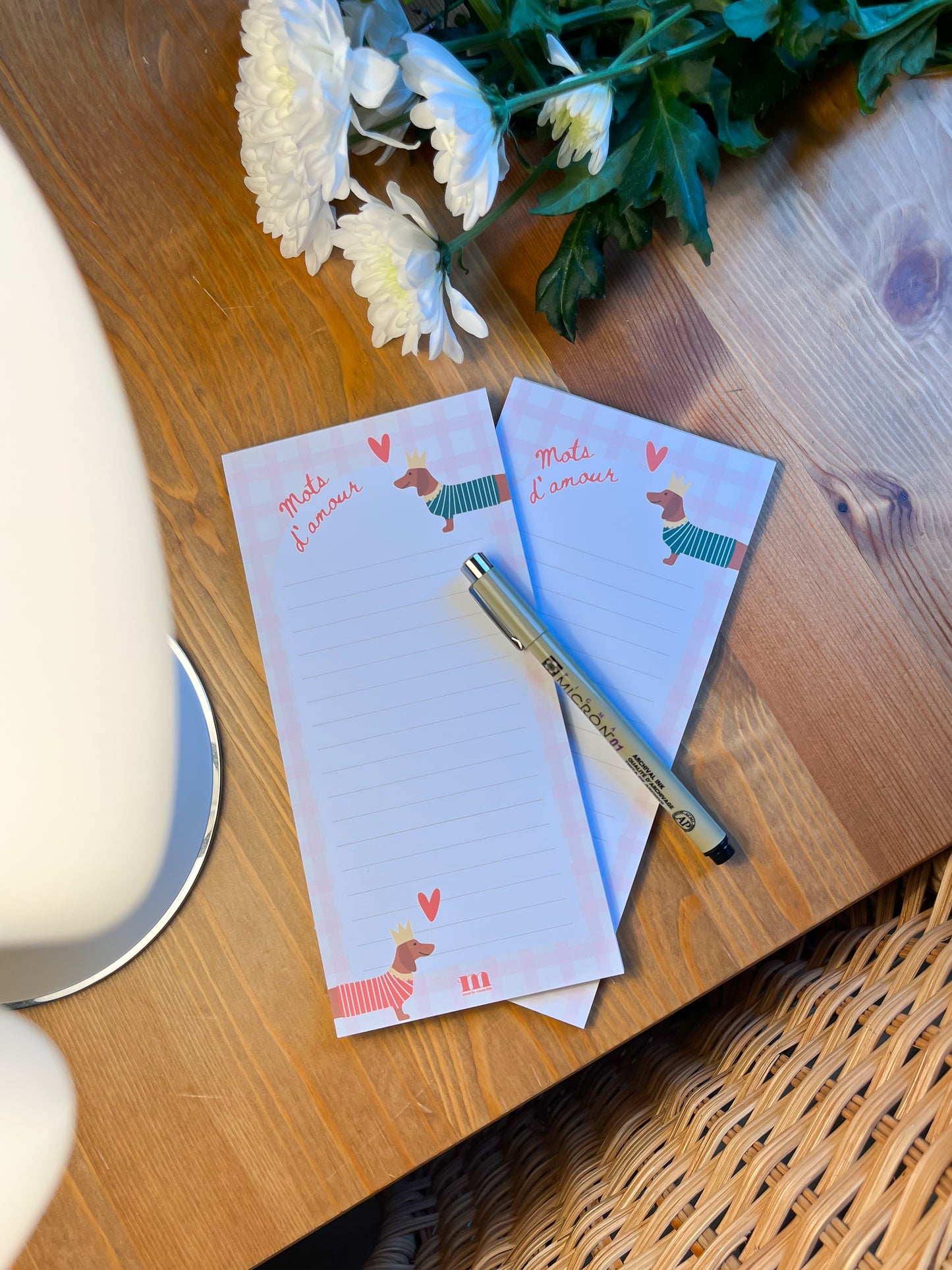 Bloc-notes "Mots d'amour"