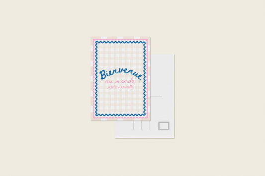 Carte postale "Bienvenue au monde"