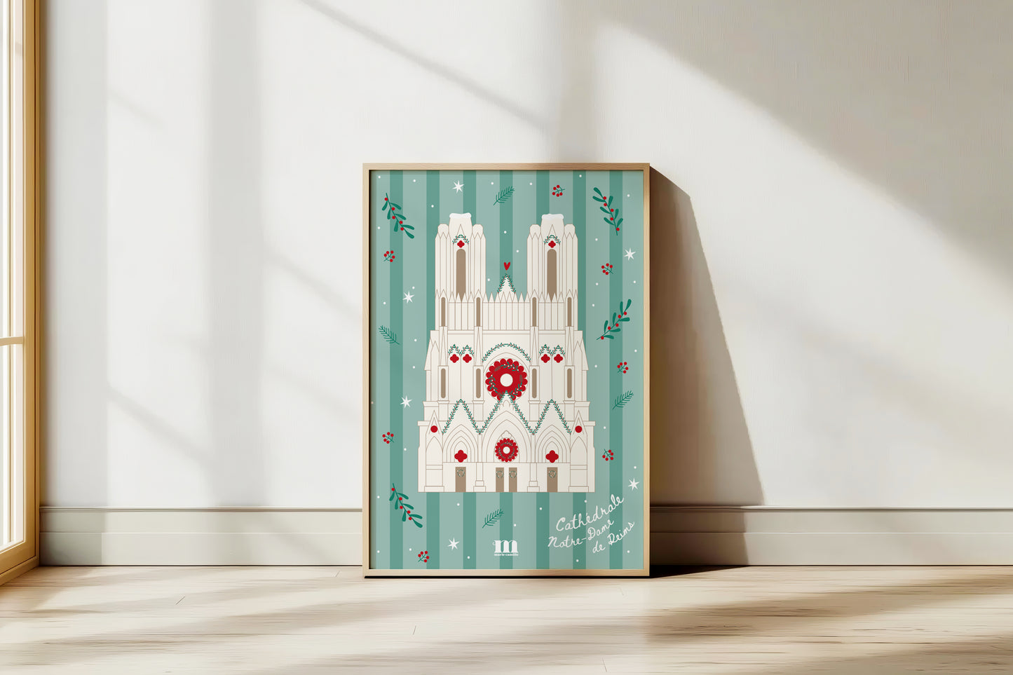 Affiche "Cathédrale Notre-Dame de Reims à Noël"