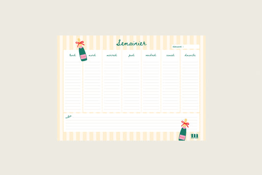 Semainier "Champagne lover"