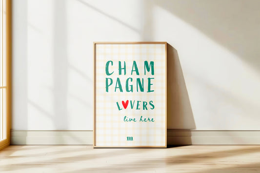 Affiche "Champagne lovers"