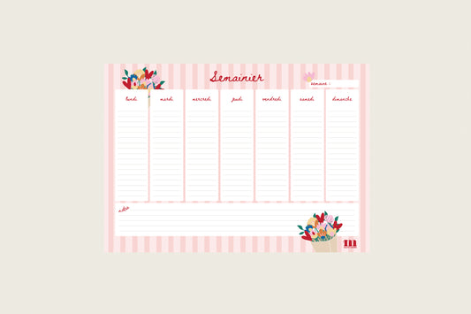 Semainier "Fleurs"