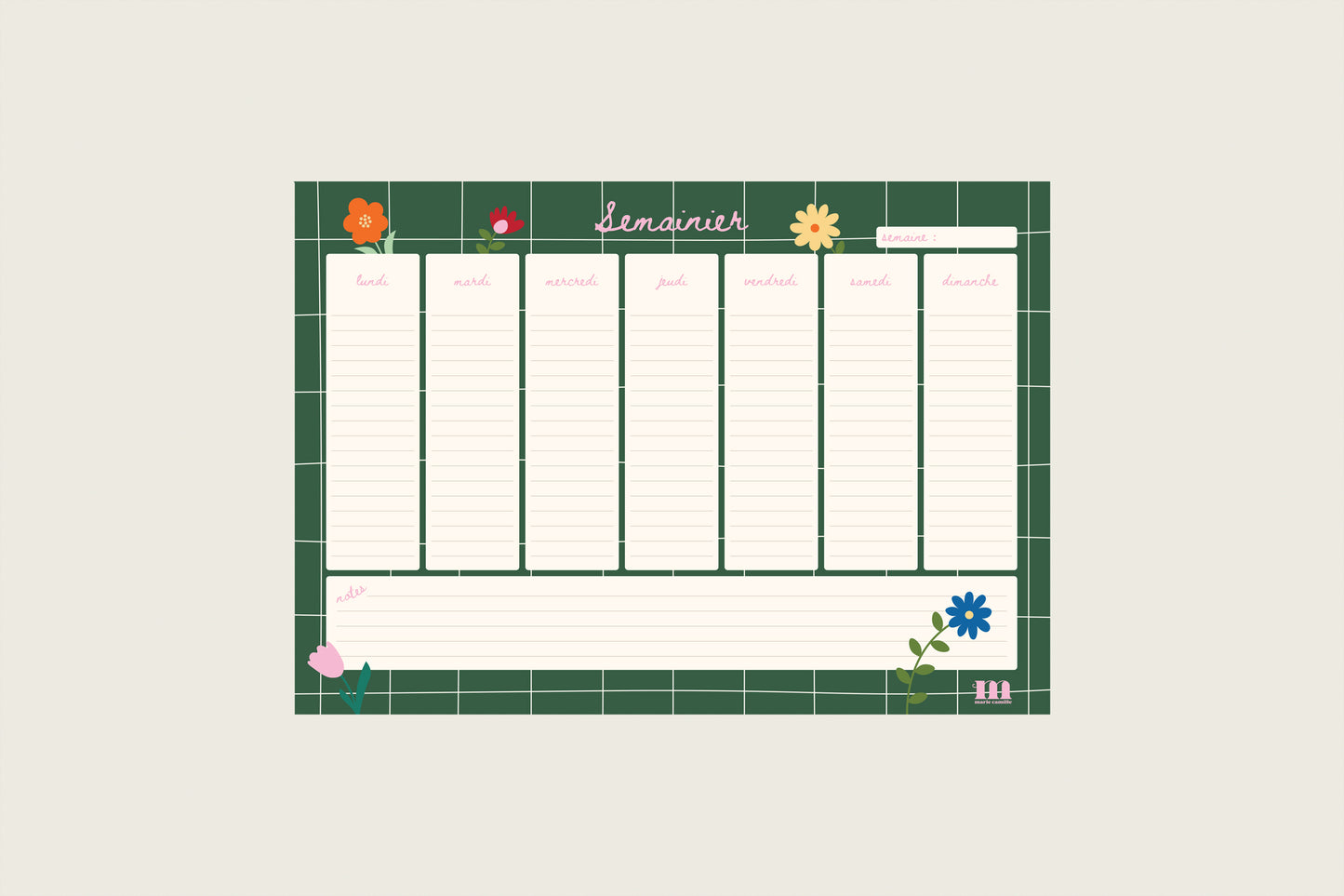 Semainier "La vie est belle"