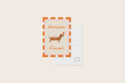 Carte postale "Livraison d'amour"