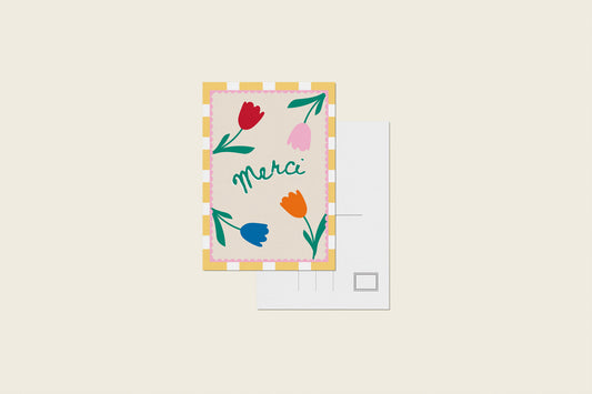 Carte postale "Merci"