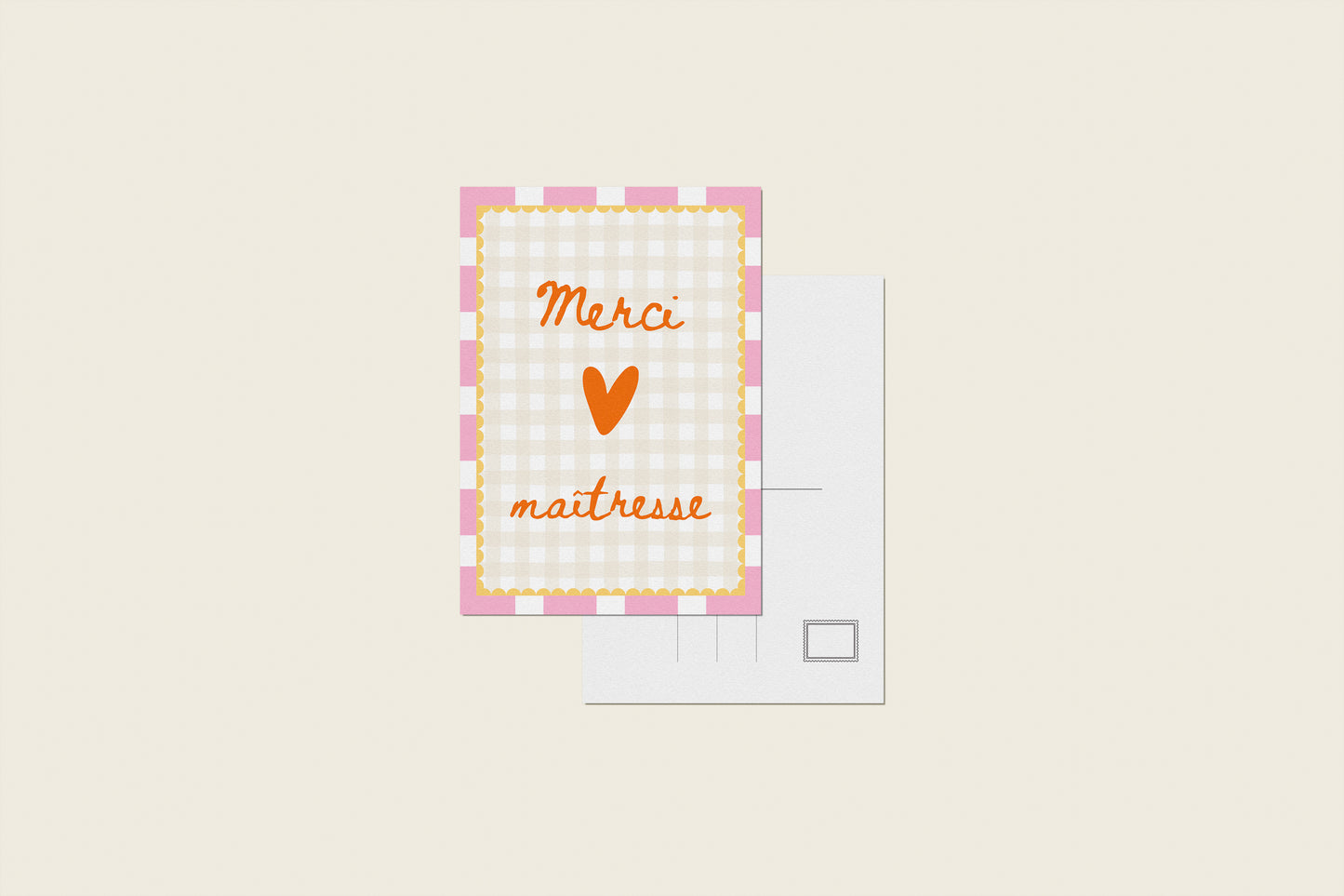 Carte postale "Merci maîtresse"