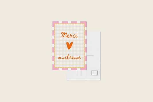 Carte postale "Merci maîtresse"