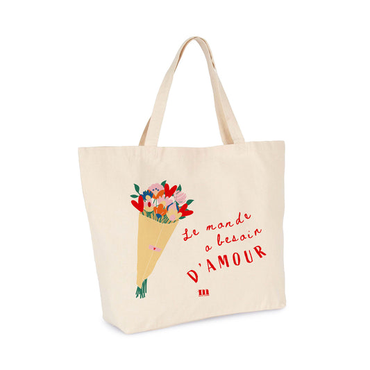 Cabas "Le monde a besoin d'amour"