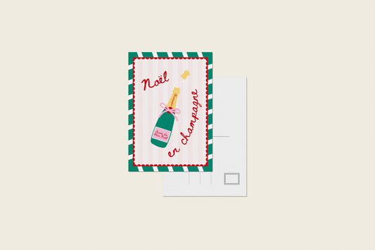 Carte postale "Noël en champagne"