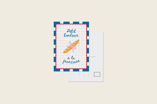 Carte postale "Petit bonheur à la française"