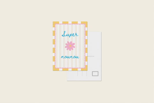 Carte postale "Super nounou"