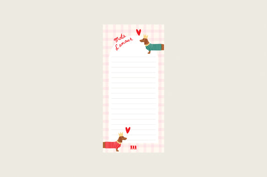 Bloc-notes "Mots d'amour"