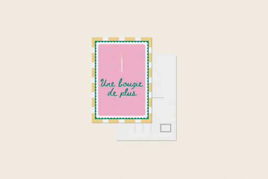 Carte postale "Une bougie de plus"