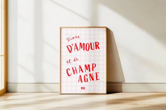 Affiche "Vivre d'amour et de champagne"